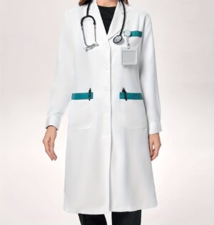 Blouse Médicale Femme Blanche à Manches Longues