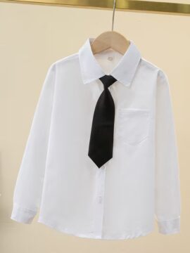 Chemise Scolaire avec Cravate – Pour Garçon et Fille