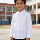 Chemise Uniforme Scolaire Garçon à Manches Longues