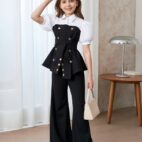Ensemble Uniforme Scolaire Fille – Chemise et Pantalon