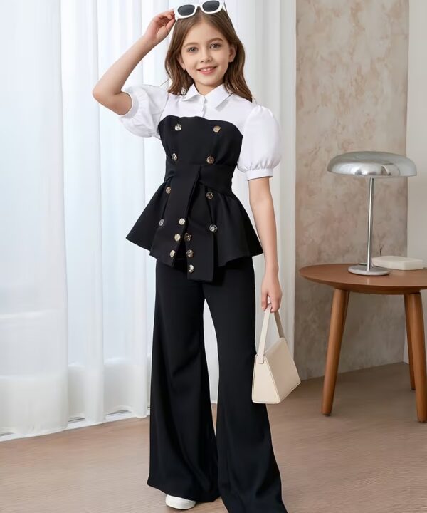 Ensemble Uniforme Scolaire Fille – Chemise et Pantalon Ensemble Uniforme Scolaire Fille – Chemise et Pantalon