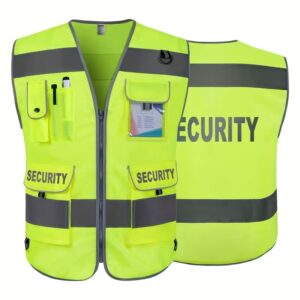 Gilet de Sécurité Réfléchissant Haute Visibilité - 9 Poches