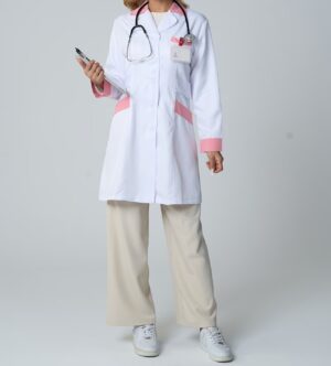 Manteau de Laboratoire Femme Cintré à Manches Longues