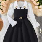 Robe Uniforme Scolaire Fille à Manches Longues
