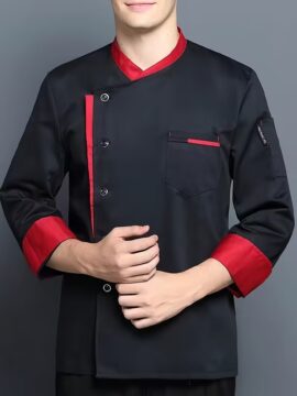 Veste de Chef à Manches Longues pour Restaurants et Cuisines